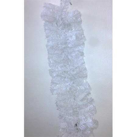 PERFECT HOLIDAY Perfect Holiday GL-98W 9 ft. PVC Garland; White GL-98W